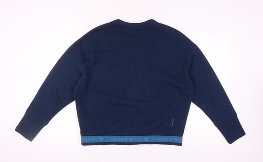 Under Armour Blue Pullover Sweatshirt, Unisex L, Relaxed Fit