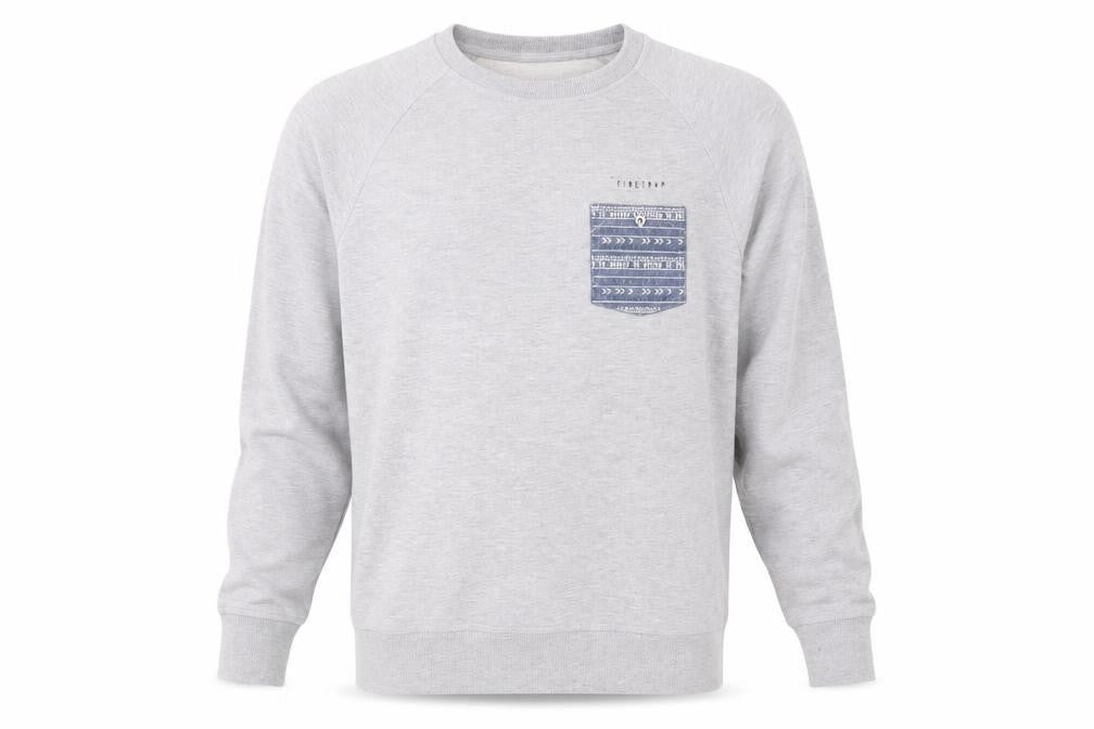 Mens UK M Regular Firetrap Grey Pullover Sweatshirt