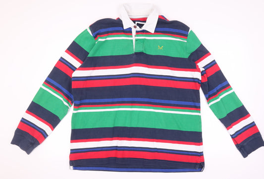 Crew Clothing Men's Multicoloured Striped Hoodie XL