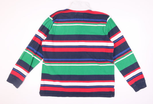 Crew Clothing Men's Multicoloured Striped Hoodie XL