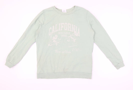 Disney Women’s Green Pullover Sweatshirt - Size 12