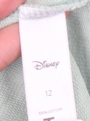 Disney Women’s Green Pullover Sweatshirt - Size 12