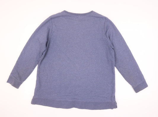 Lands' End Unisex Blue Crew Neck Sweatshirt XL