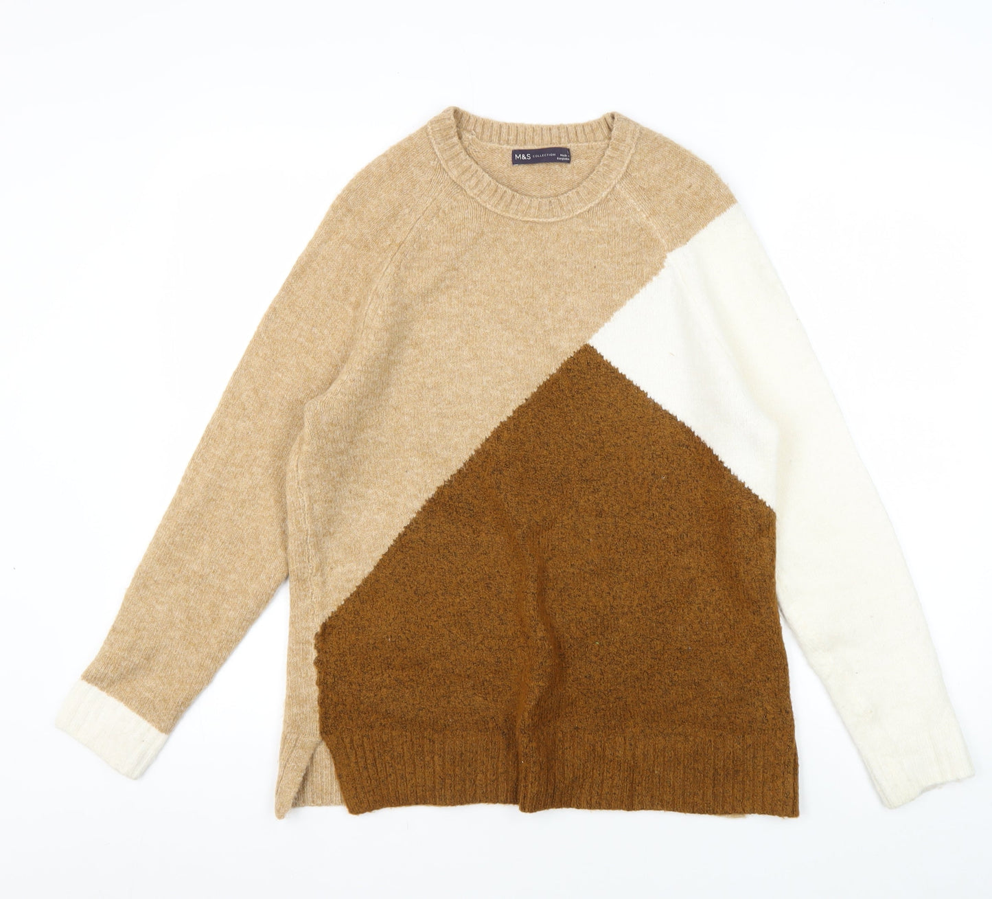 Marks and Spencer Women's Beige Pullover Jumper S