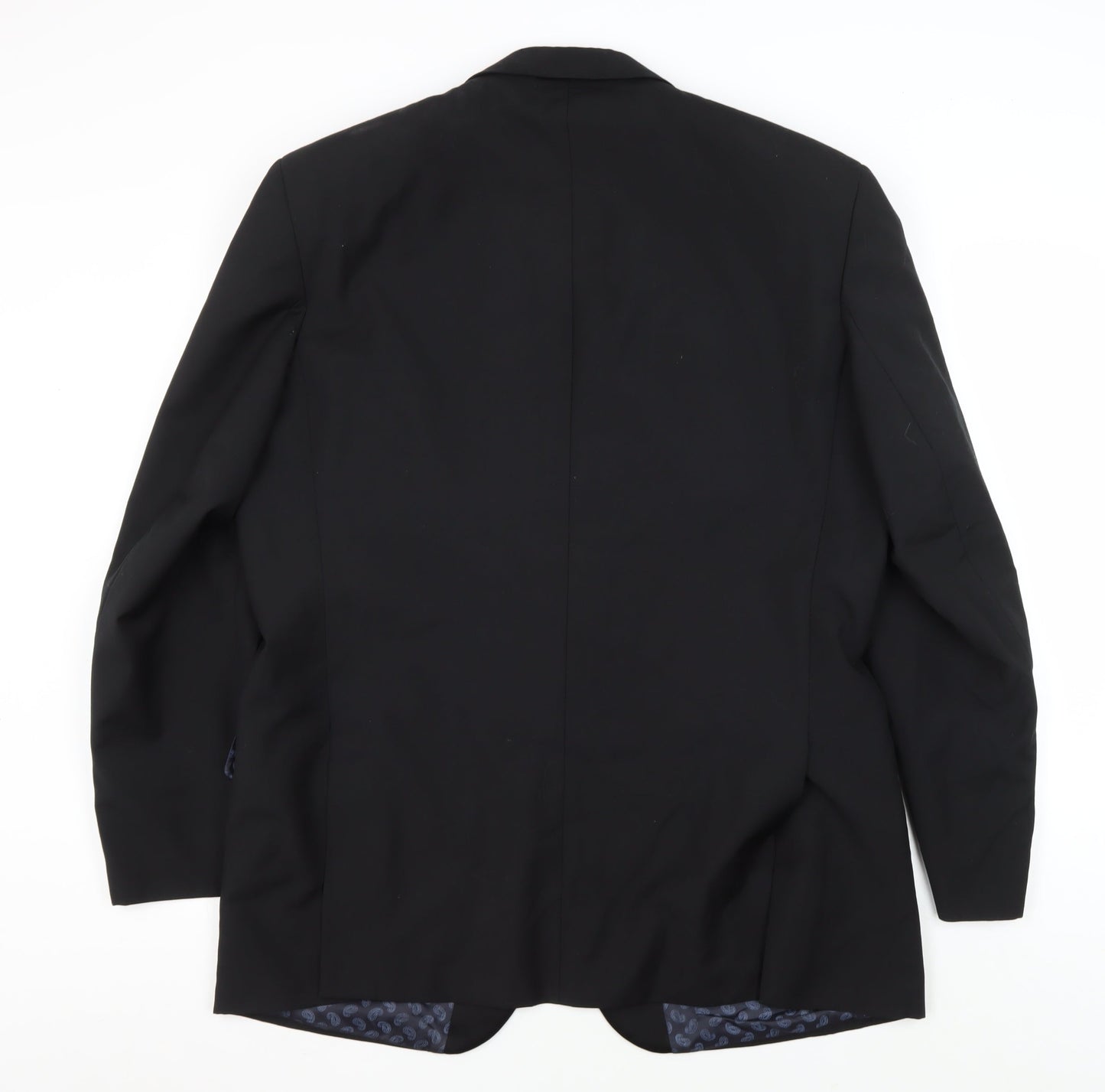 Moss Bros Men's Black Tuxedo Blazer 44R Shawl Lapel Formal