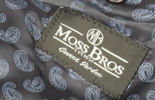 Moss Bros Men's Black Tuxedo Blazer 44R Shawl Lapel Formal