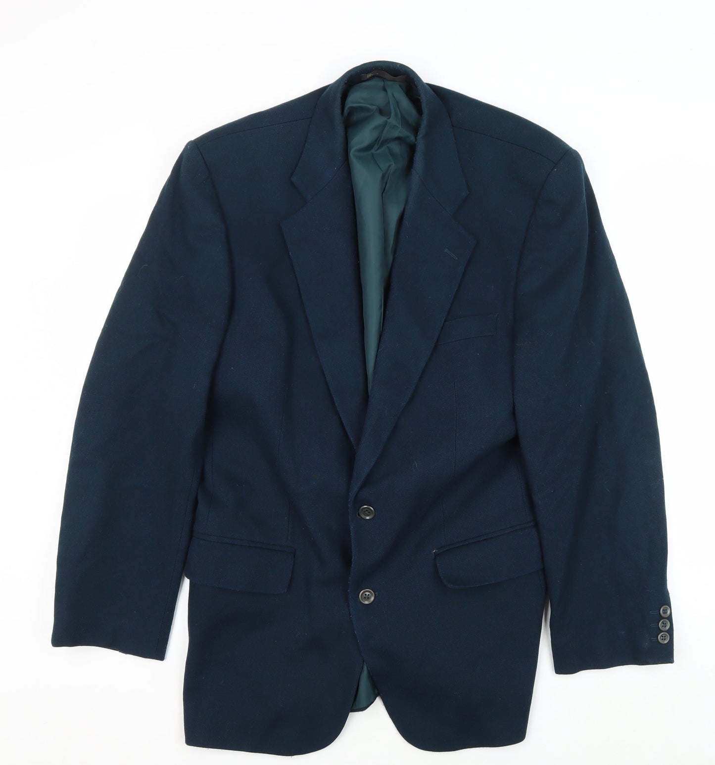 BHS Men's Blue 40 Long Wool Blazer
