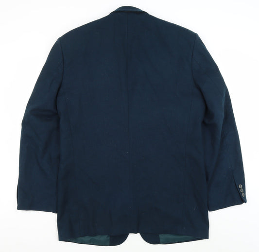 BHS Men's Blue 40 Long Wool Blazer