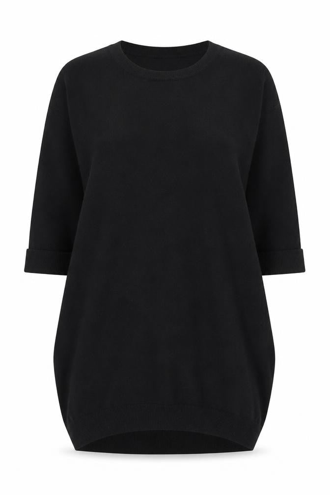 Gap Women's Black Knit Jumper, Size M, Round Neck