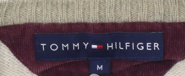 Tommy Hilfiger Men's Beige Medium Wool Pullover Jumper