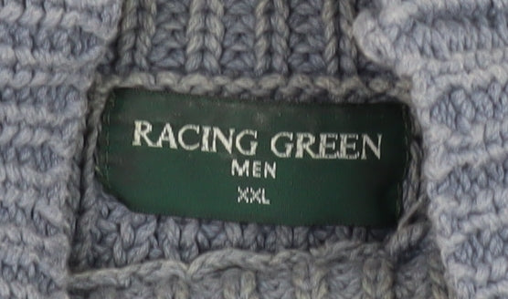 Racing Green Men's Blue 2XL Pullover Jumper