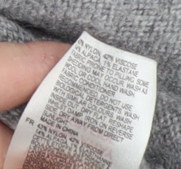 White Stuff Women's Grey Cardigan Jumper, Size 10, Cowl Neck, Long Sleeve