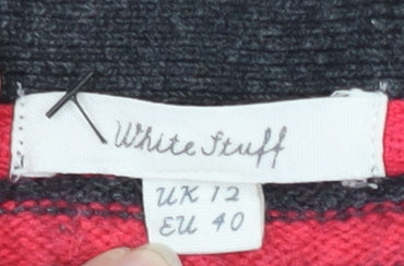 White Stuff Women's Multicoloured Star Pullover Jumper UK 12
