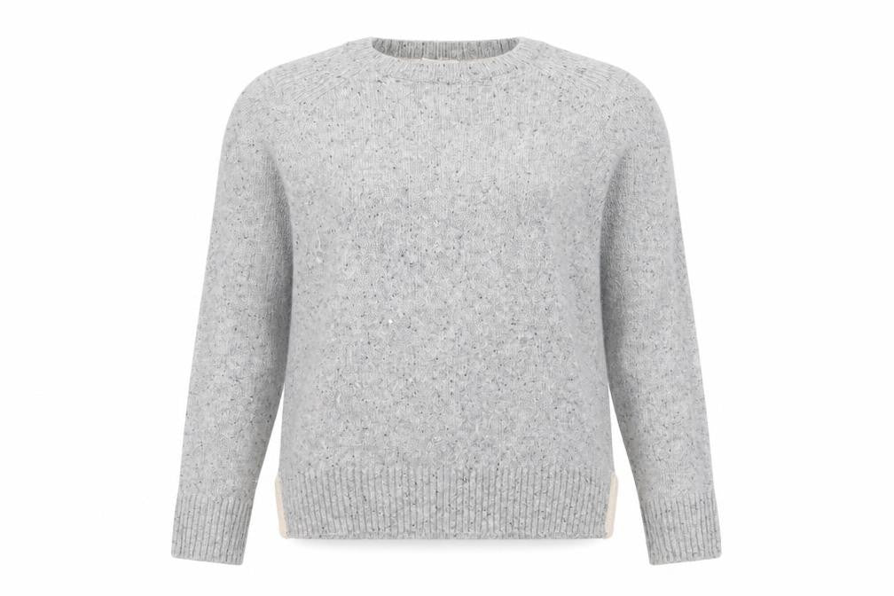 Womens UK 6 Regular White Stuff Grey Pullover Chunky-Knit