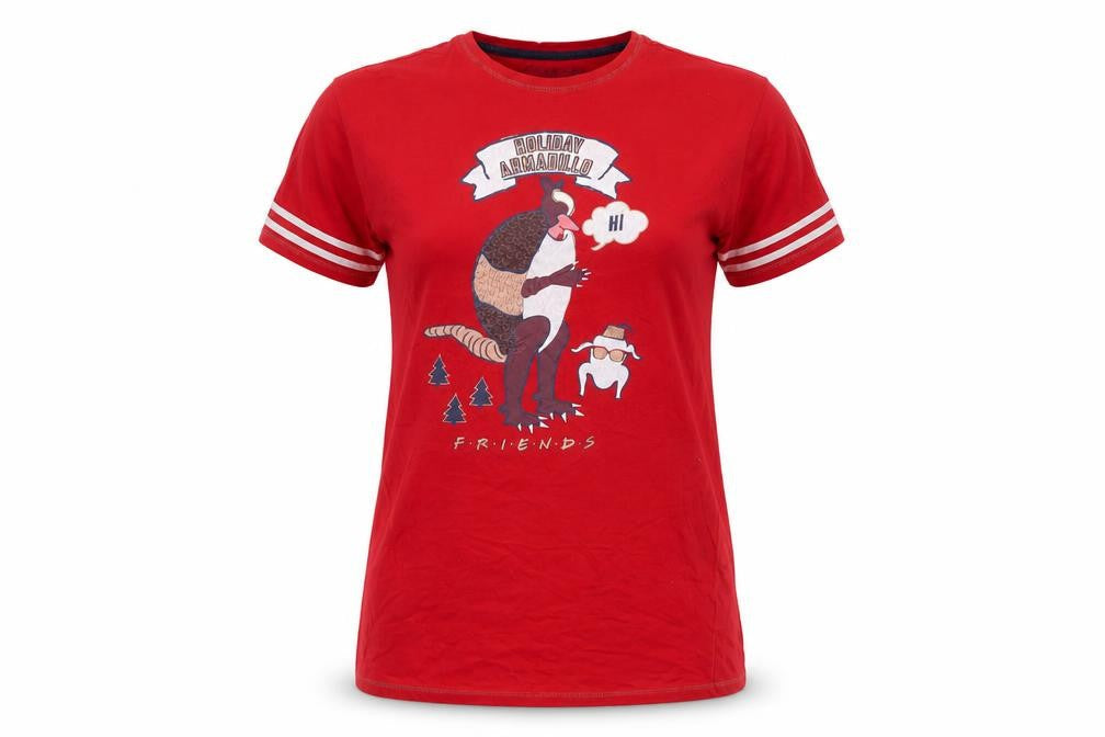 FRIENDS Red Women's Nightshirt, Size 10-12, Christmas Print