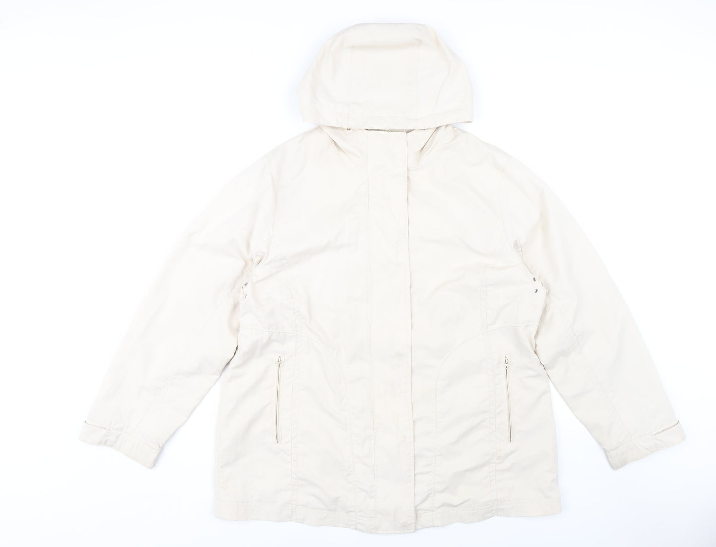 Gray & Osbourn Beige Hooded Women's Parka Size 16