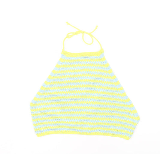 Pull&Bear Women's Multicoloured Striped Halter Tank