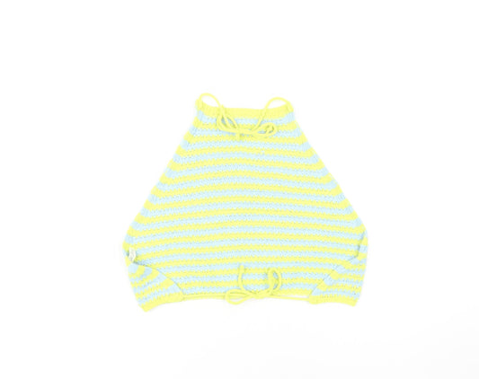 Pull&Bear Women's Multicoloured Striped Halter Tank