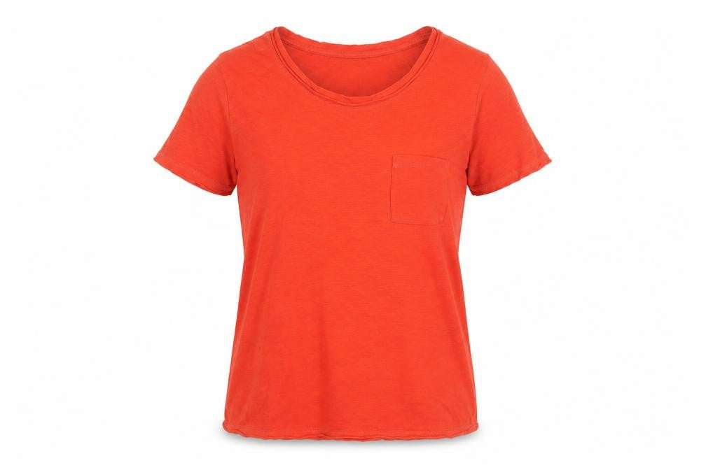 Womens UK Size M Gap Red Cotton Blend T-Shirt