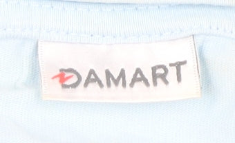 Damart Women's Blue Cotton T-Shirt, Size 14