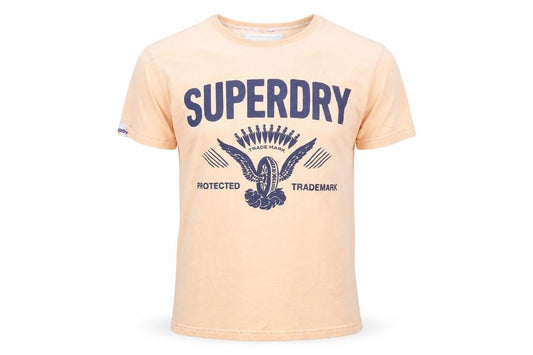 Mens UK Size S Superdry Orange  Cotton T-Shirt