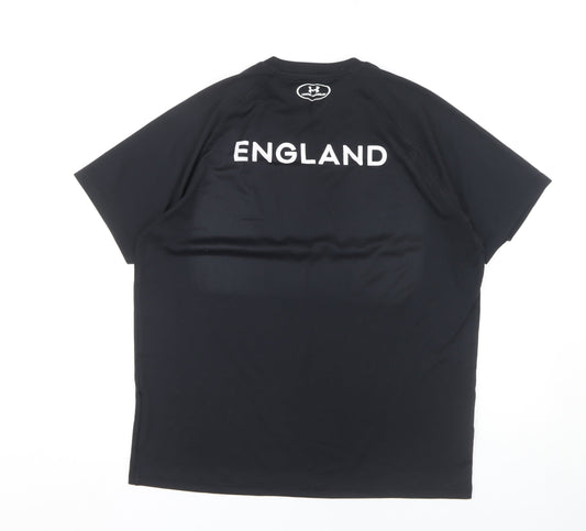 Under Armour Men's Black T-Shirt M Squash Short Sleeve