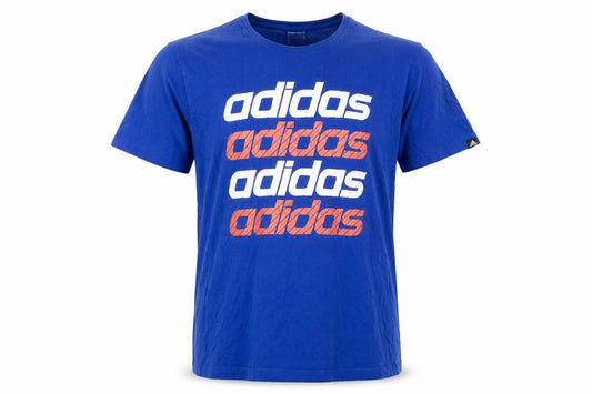 Mens UK Size XL adidas Blue  Cotton T-Shirt