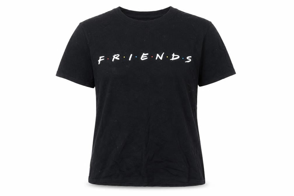 FRIENDS Womens Black T-Shirt Small