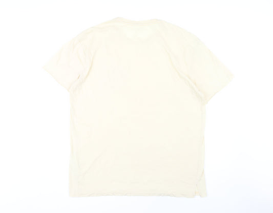 Hollister Men's Beige XL Crew Neck T-Shirt