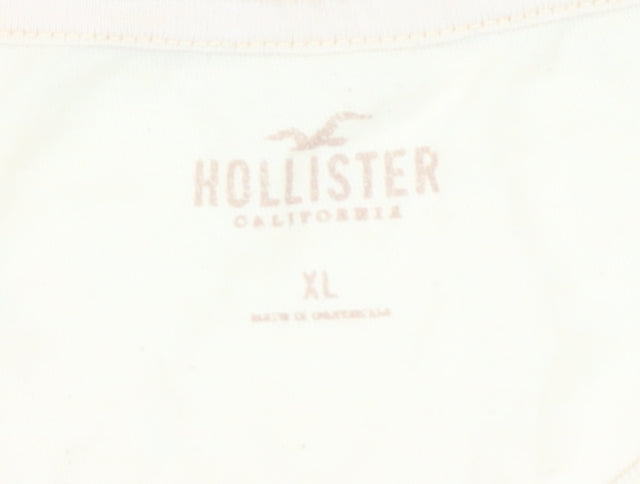 Hollister Men's Beige XL Crew Neck T-Shirt