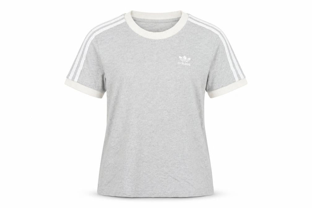 Womens UK Size 10 adidas Grey Cotton T-Shirt