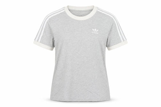 Womens UK Size 10 adidas Grey Cotton T-Shirt