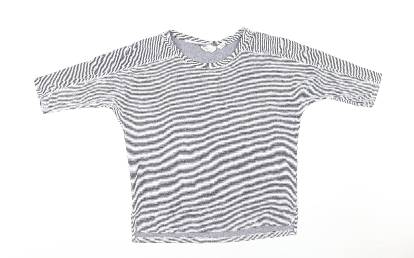 Christian Siriano Women’s Blue Striped T-Shirt, Size S