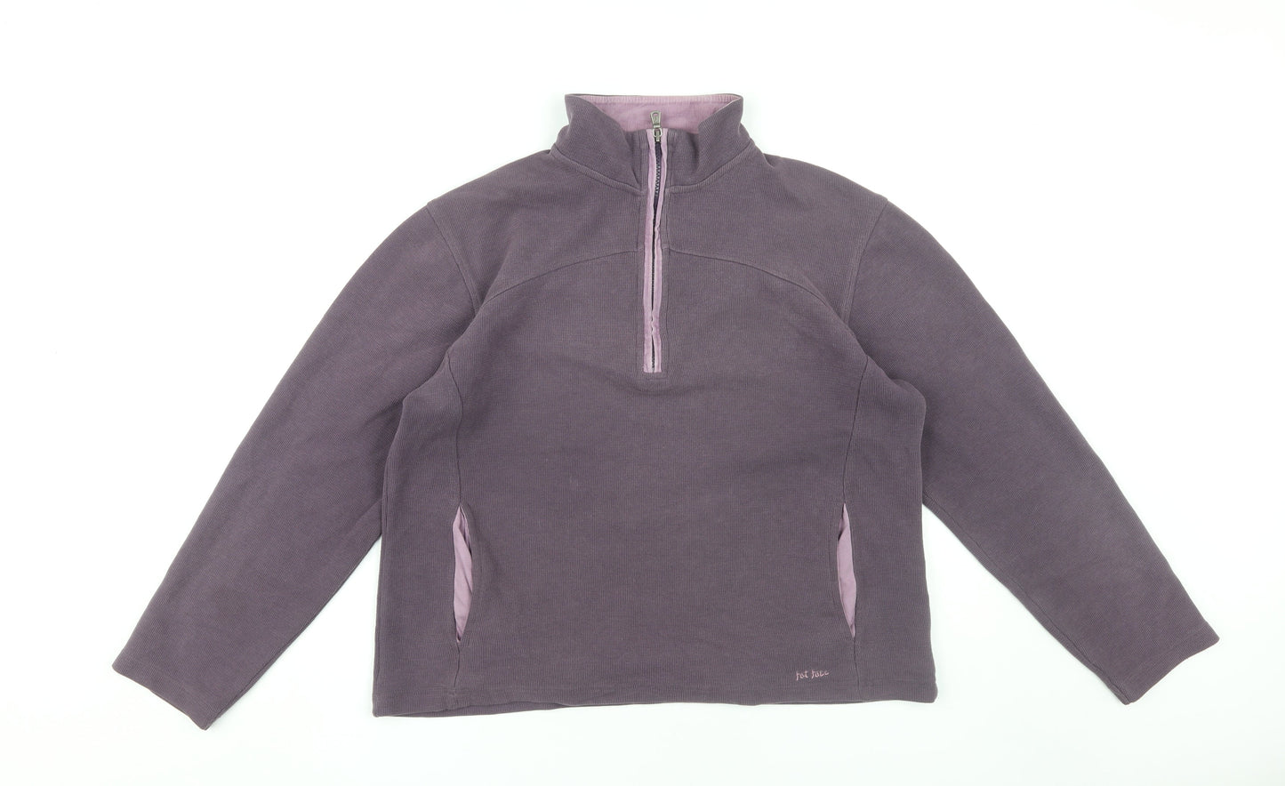 Fat Face Women's Purple 14 Henley Sweatshirt