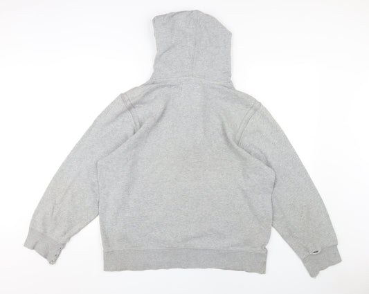 Mantaray Men's Grey Henley Hoodie, Size L