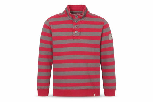Mens UK S  Seasalt Cornwall Red Henley Sweatshirt