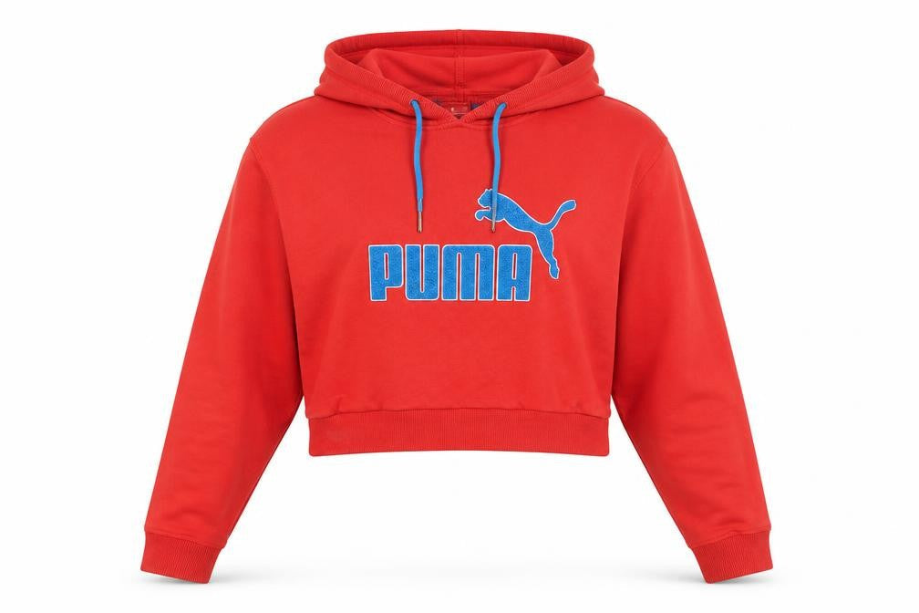 Womens UK 14 Regular PUMA Red Pullover Hoodie