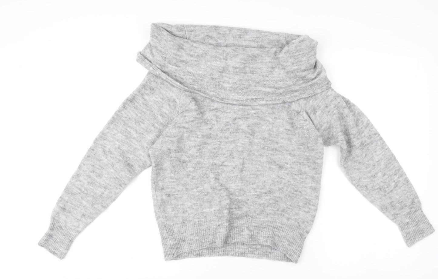 H&M Women Grey Cowl Neck Jumper XS