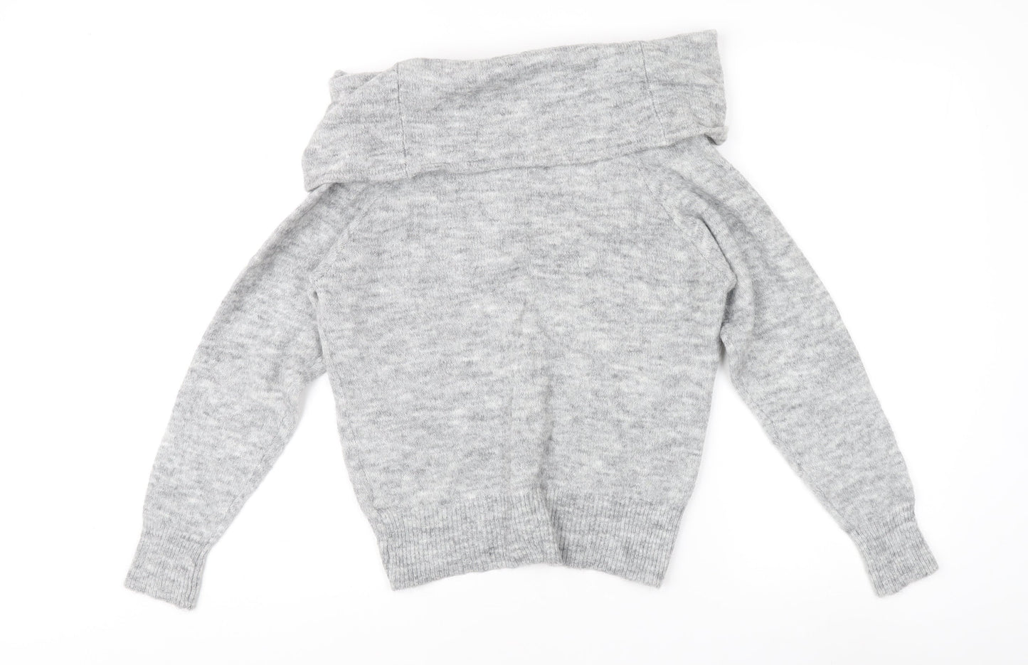 H&M Women Grey Cowl Neck Jumper XS