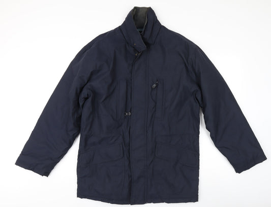 Savatini Mens Blue Mid-Length Casual Jacket S