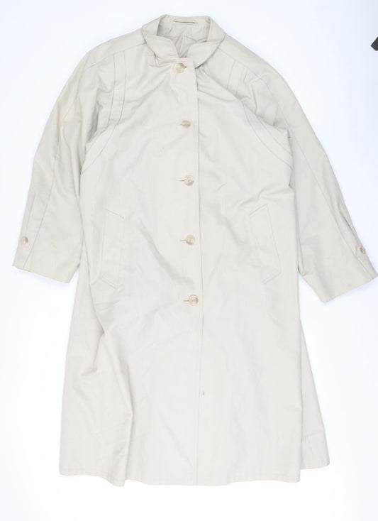 St Michael Women's Beige Long Coat Size 16 Vintage