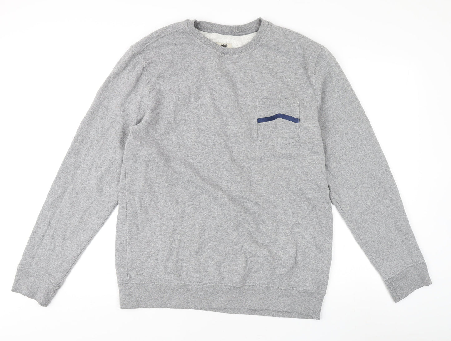 Vans Unisex Grey Knit Pullover Jumper Size L