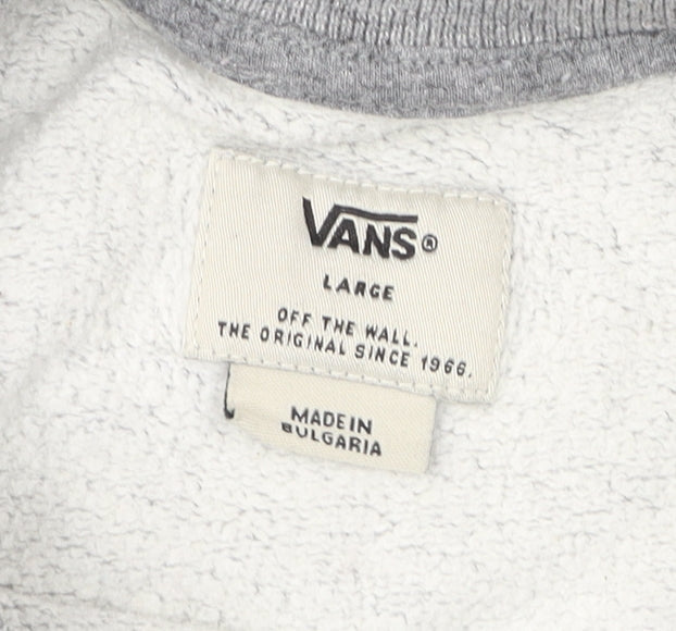 Vans Unisex Grey Knit Pullover Jumper Size L