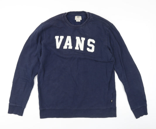 Vans Men's Blue Large Pullover Crew Neck Jumper