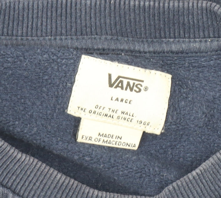 Vans Men's Blue Large Pullover Crew Neck Jumper