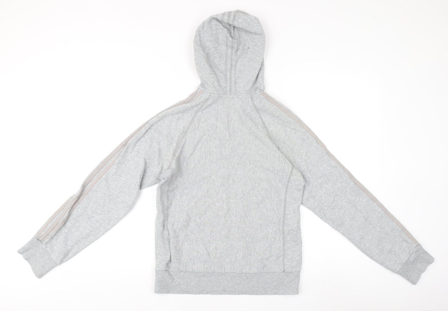 Adidas Women's Grey Pullover Jumper, Size 12, Hooded, Logo