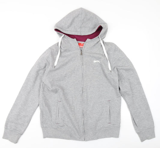 Slazenger Men's Grey Hooded Basic Jacket Size 16