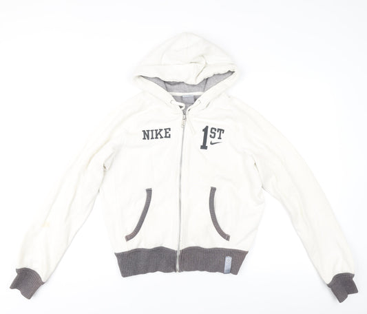Nike Women's White Hooded Jacket M Casual Sports