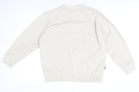 Slazenger Men's Beige Pullover Jumper, M, Crew Neck