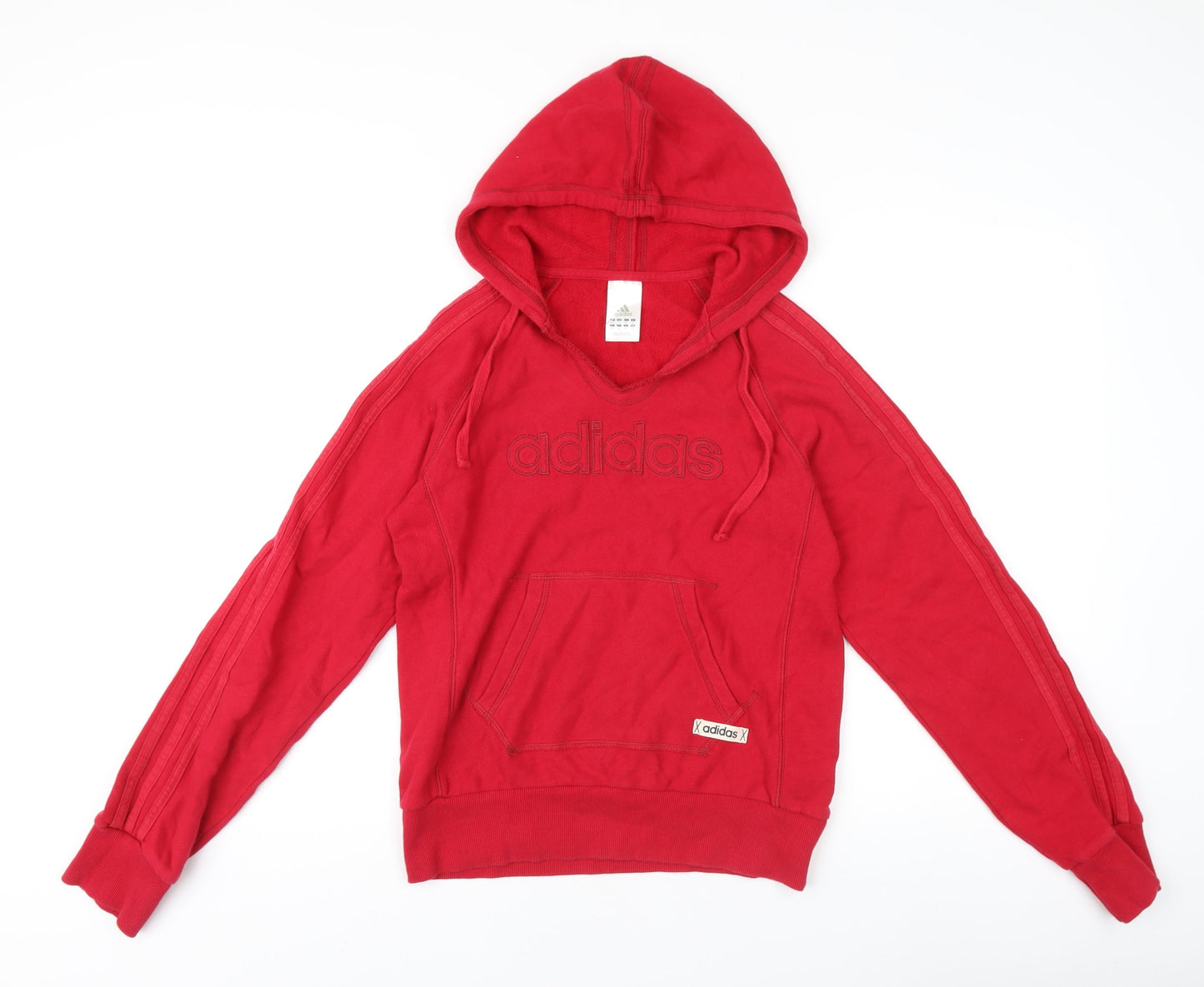 Adidas Women's Red Pullover Hoodie Jumper Size 10